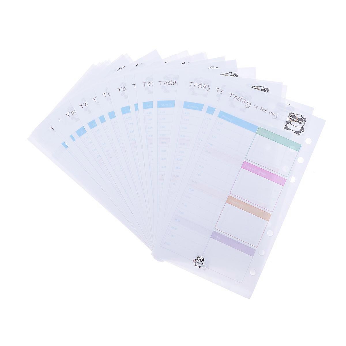 Assorted Color Binder Planner Refill Paper For Children Writing 6-Hole Punch A6 Size 6Pcs