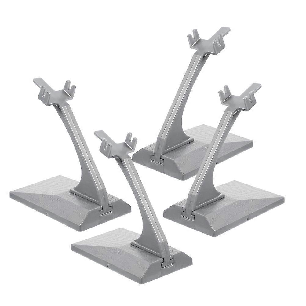 4pcs Plastic Airplane Model Display Stands for Aircraft Collectibles, Adjustable Desktop Holder with Detachable Support Frame for Model Showcasing
