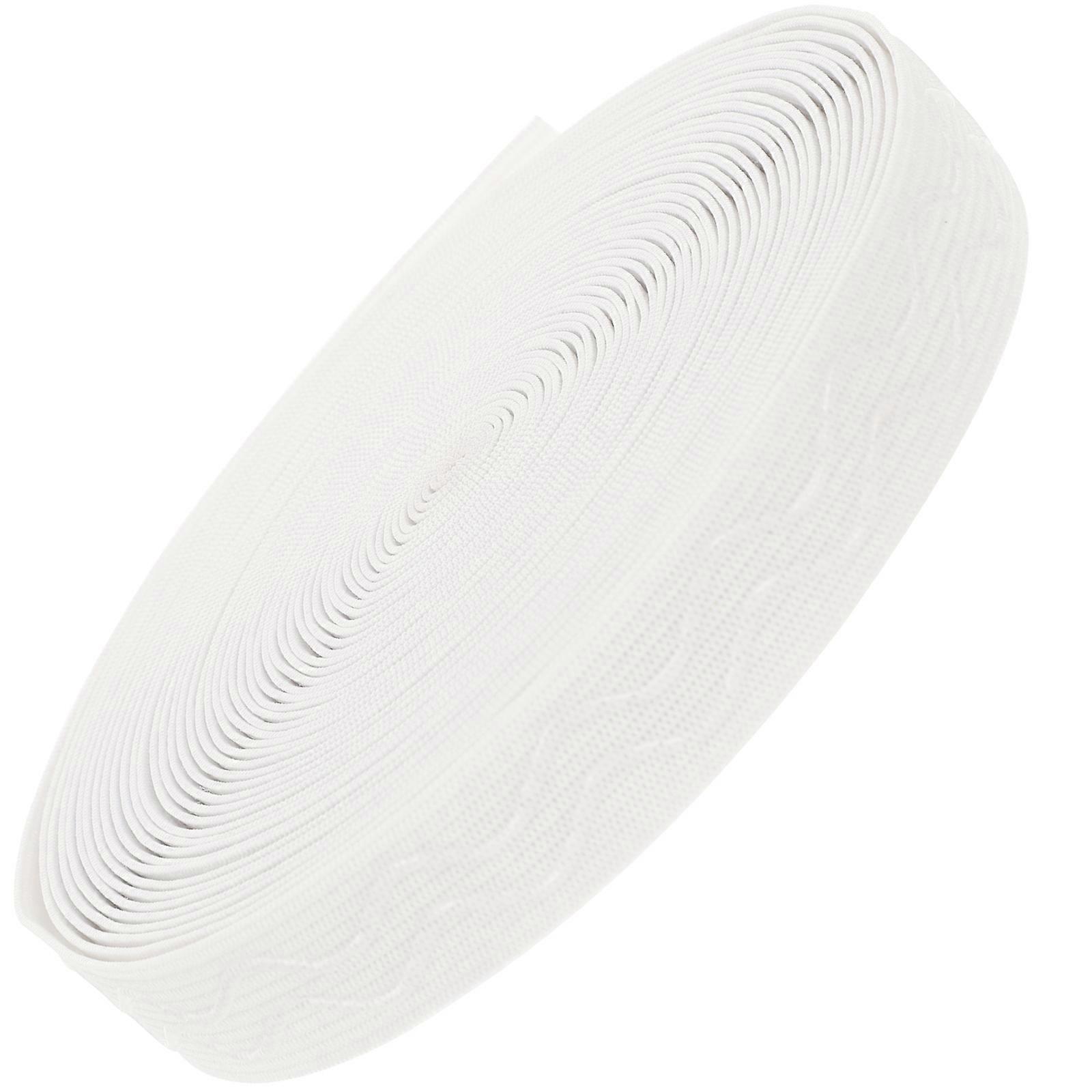 Stretch Strap Elastic Band For Sewing Projects DIY Cuffs White Color 1 Set Durable Polyester Material