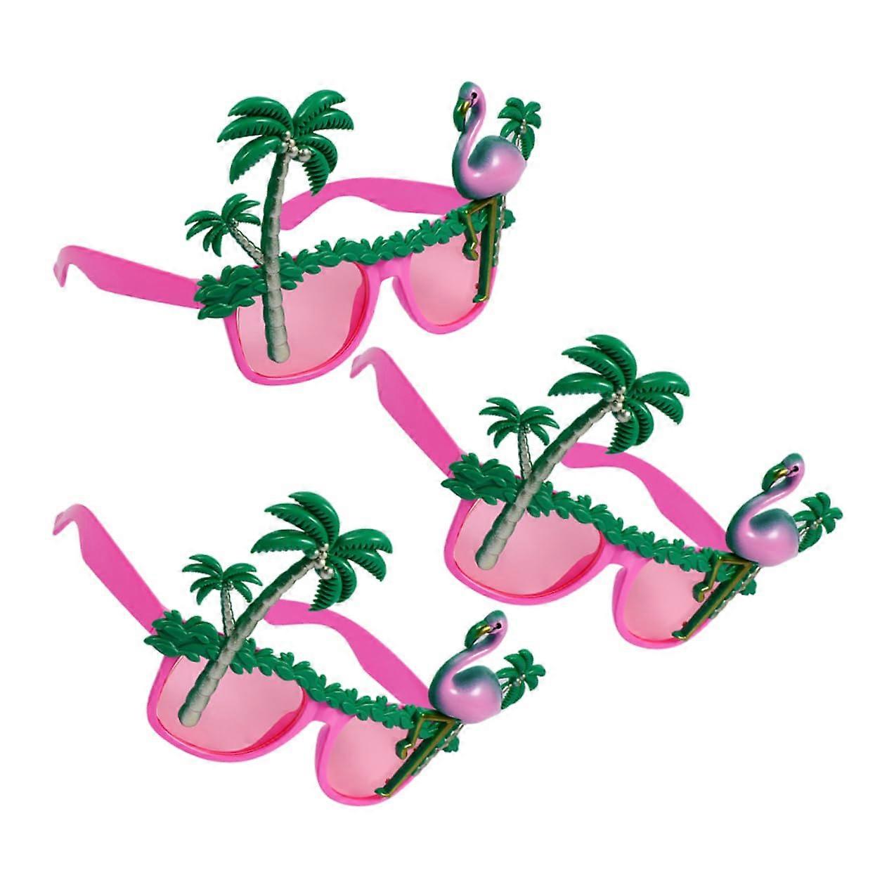 Hawaii Party Glasses with Flamingo Sunglasses for Summer and Pool Parties