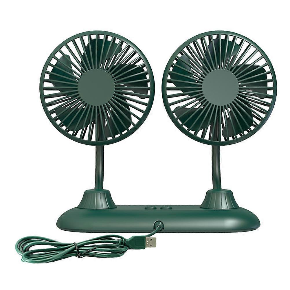 Dual Head Car Fan for Stroller – Adjustable USB Cooling Fan with Rotating Design, Lightweight and Easy Installation, Powerful Wind for Hot Days