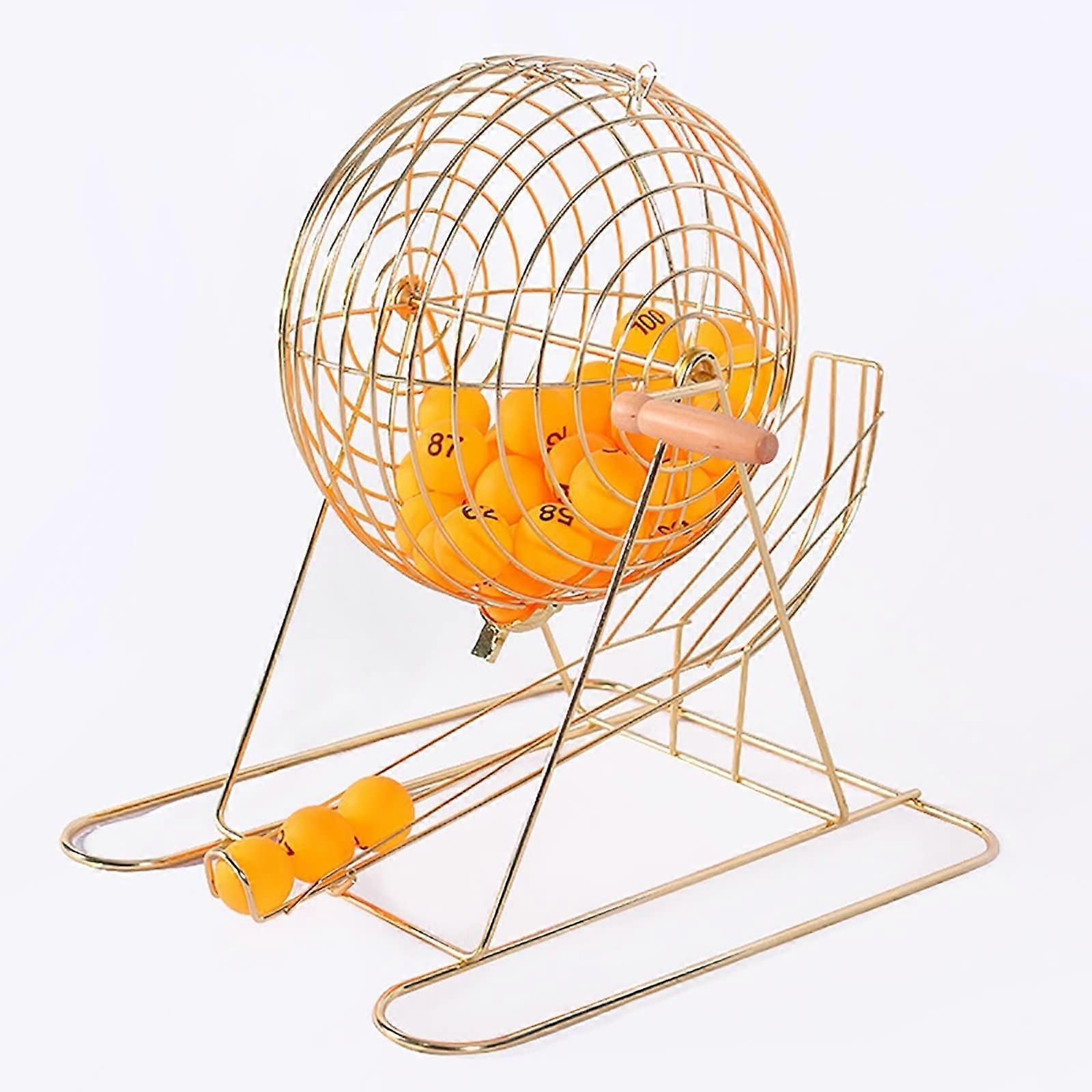 Lucky Metal Lottery Machine - Interactive Lottery Ball Toy, Random Ball Selector, Lottery Numbers, Bingo Game For Family