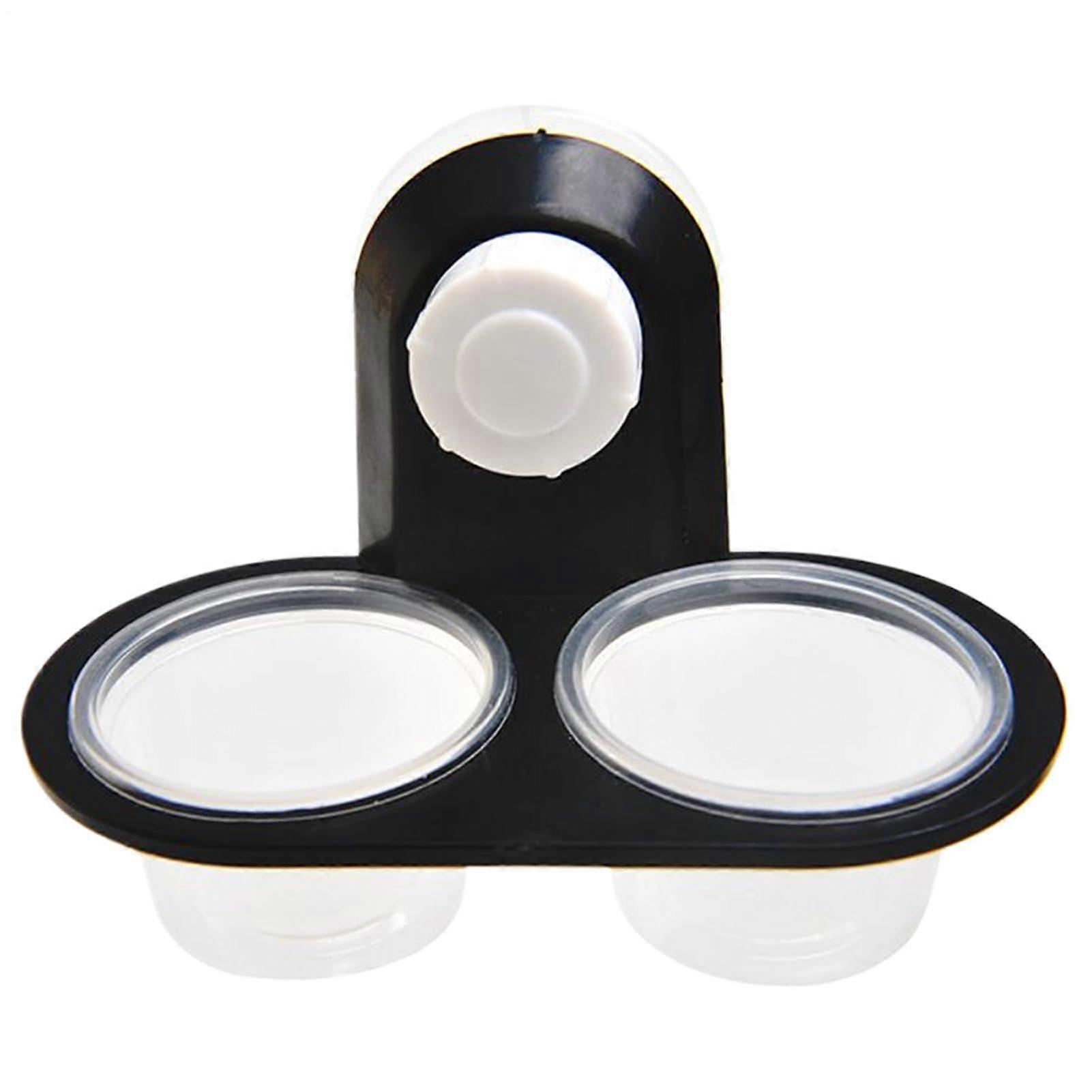 Crested Gecko Feeding Dish Gecko Food Cup Ledge Tray with 4 Cup Dispenser Feeder for Frogs, Chameleons, Hermit Crabs, Tarantulas, Snakes, Turtles