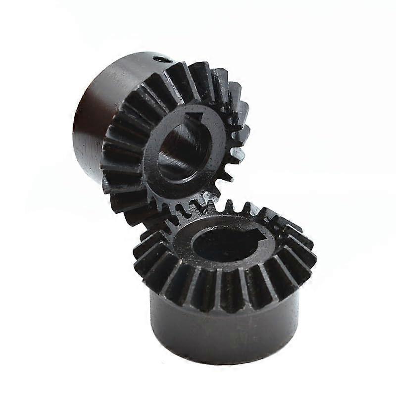 Motor pinion, 2 pieces, 1:1 bevel gear module 1, 20 teeth with 6/8 inner hole, 90degree bevel gear, spiral bevel gears (8mm).