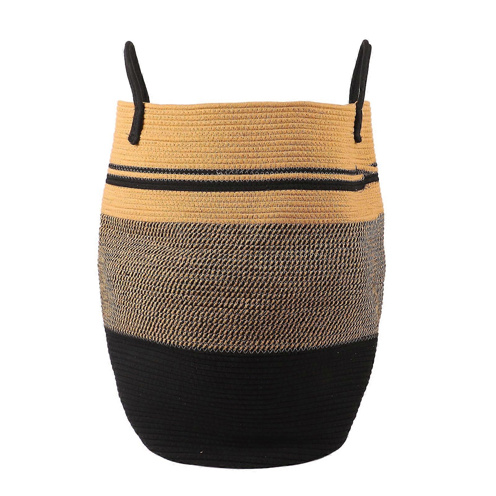 Tall Laundry Hamper 100L Cotton Storage Basket, Durable Woven Design for Clothes, Toys, and Blankets, Foldable with Soft Handles
