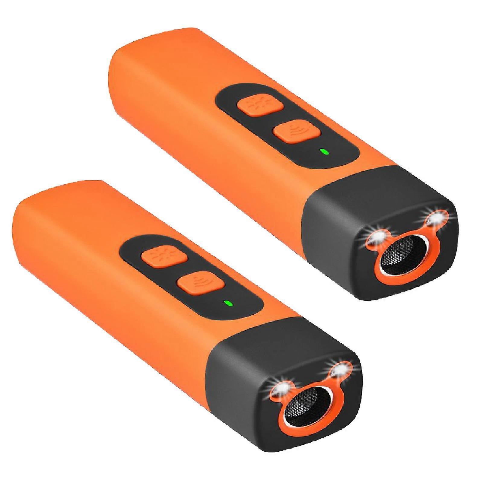 2pcs Anti Barking Device for Dogs Portable Dog Bark Deterrent Device with LED Flashlight for Outdoor,for Small Medium Large Dog