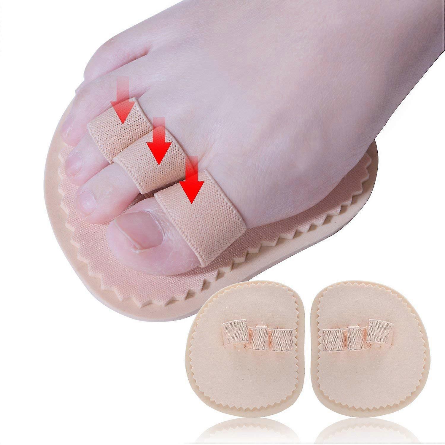 1 Big Toes Bunion Protector Pads, Thumb Toe Straightener Splint for Hammer Toe, Hallux Valgus, 3 Cushions