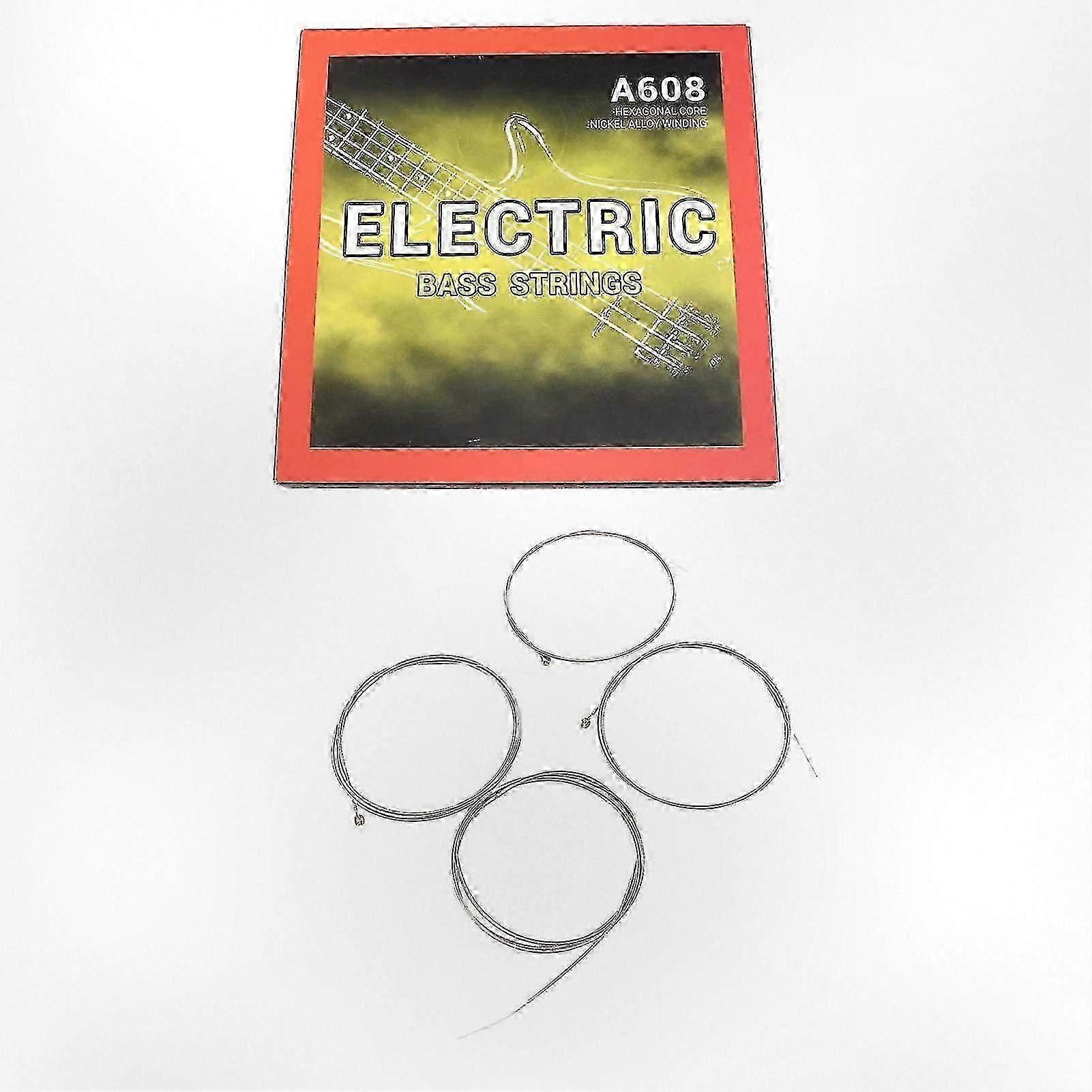 4pcs Steel Bass Strings with Ball End Replacement Accessory Suitable for Electric Bass Instruments