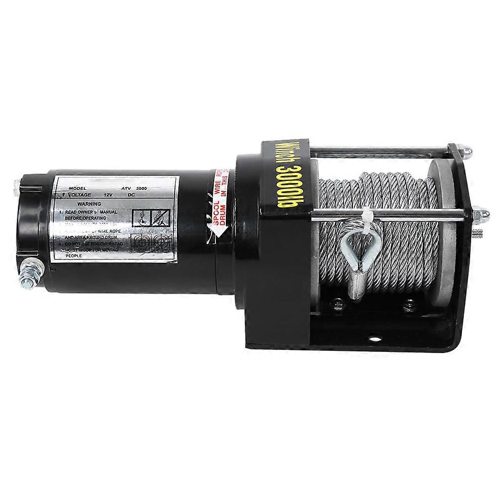 3000lb 12V 電動リカバリーウインチキット、ワイヤーリモコン付き