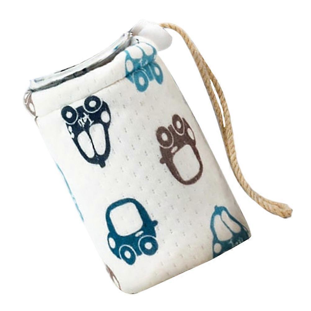 Insulated Milk Bottle Bag with Stylish Cartoon Design, Drawstring Closure, Stroller Compatible, Washable for Fresh Milk Storage During Travel