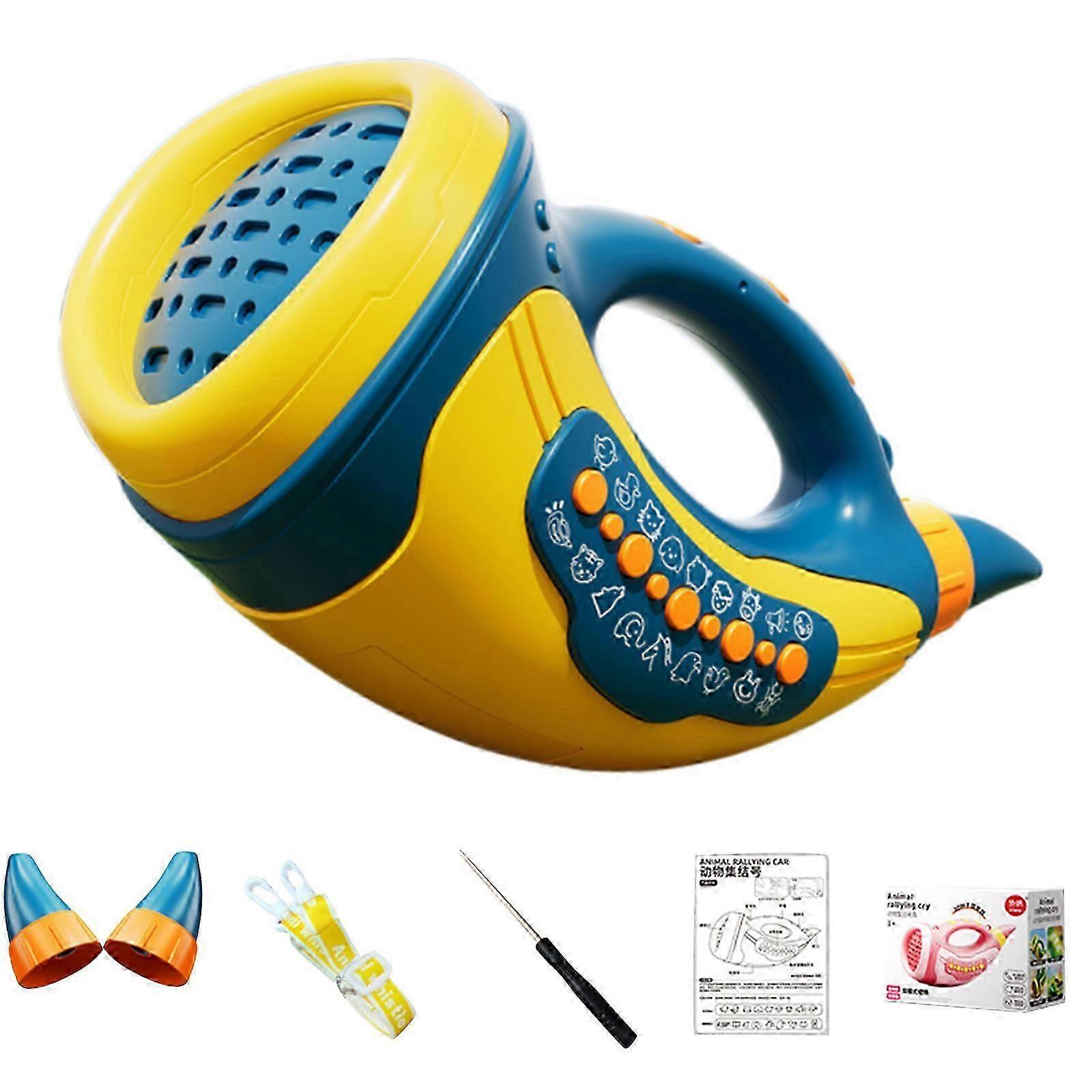 Interactive Blue Animal Sound Toy with Multiple Modes for Children's Auditory Development and Curiosity