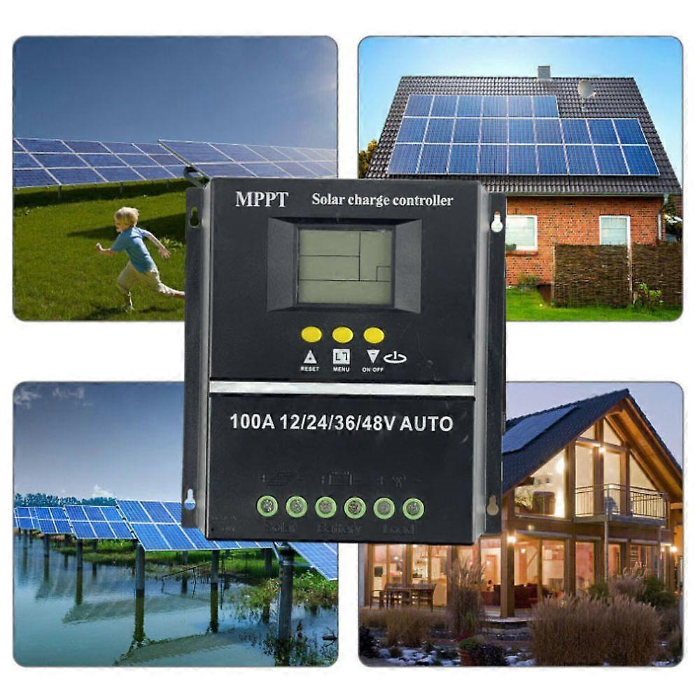 Voltage Automatic Identification Solar MPPT Controller LCD Display Off-grid System Electrical Power Generating Systems for Rechargeable Lithium Batter
