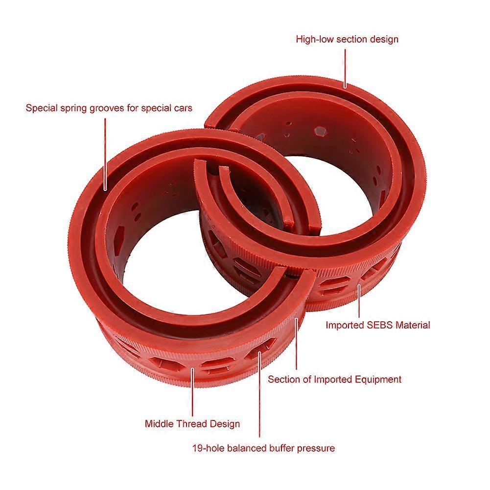 2Pcs SEBS Red Car Shock Buffer Springs Struts Damper Set D