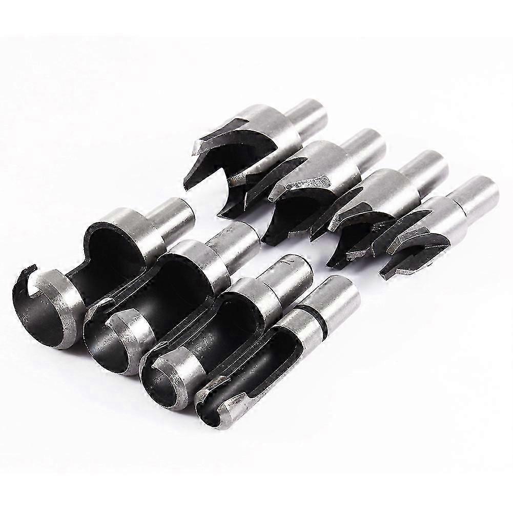 8 Pcs Chamfer Wood Plug Cutter Straight & Tapered Taper Claw Type Drill Bits
