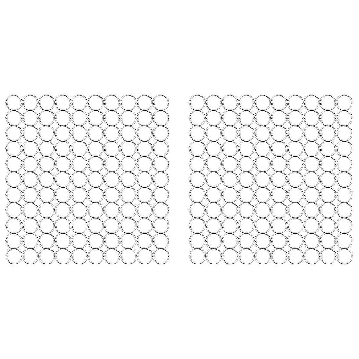 100Pcs Loose Leaf Binder Rings Key Rings Book Rings Binder Rings for Scrapbook/Album/Craft