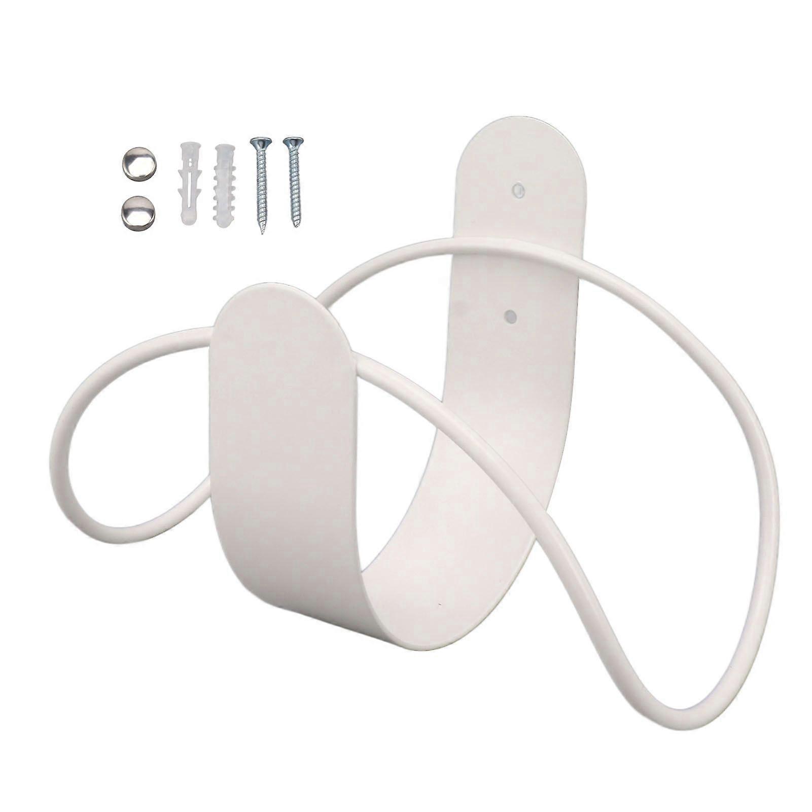 Stainless Steel Garden Hose Bracket Wall Mount Strong Load Bearing Garden Hose Storage Holder Easy To Install Hose Hanger White