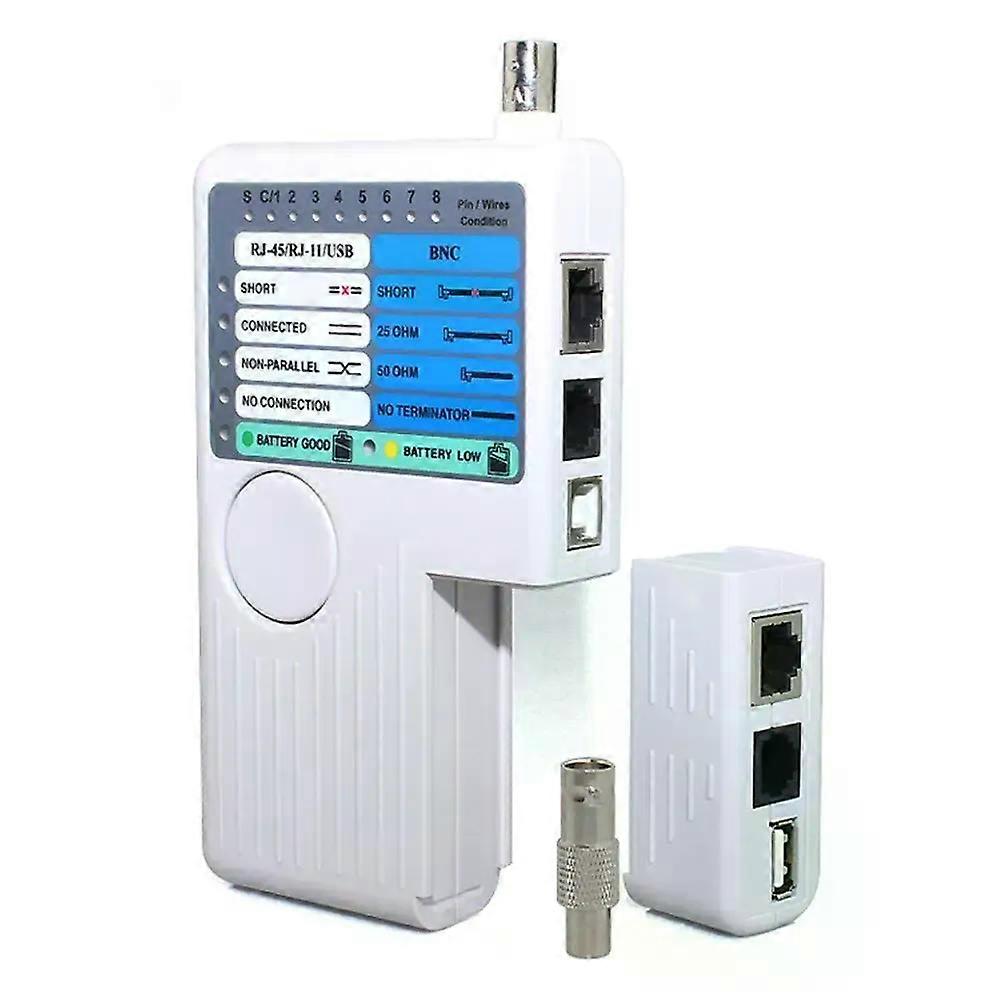 Professional Multi Function 4 In 1 Network Cable Tester RJ45/RJ11/USB/BNC LAN Cable Cat5 Cat6 Wire Tester