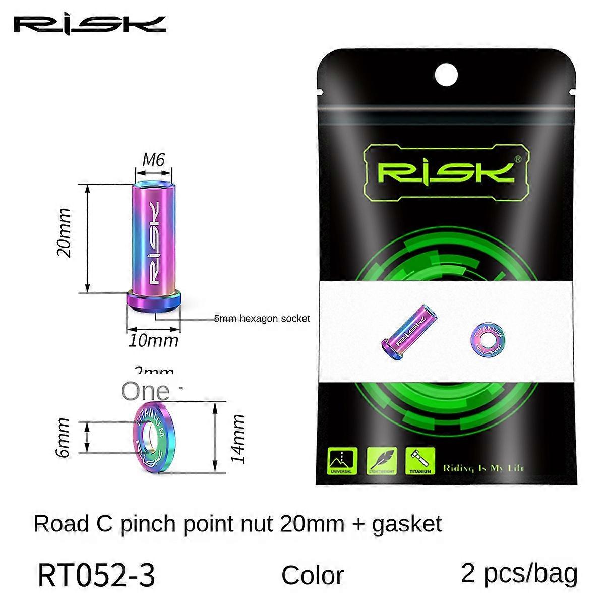 Road bike C-clamp nuts, multiple specifications from 10mm to 40mm, made of durable titanium alloy