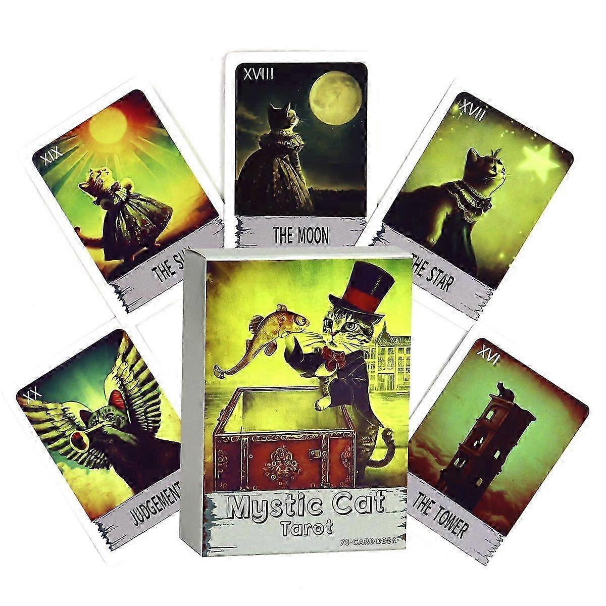 Mystic Cat Tarot Deck - Beginners Tarot Cards Deck for Guidance
