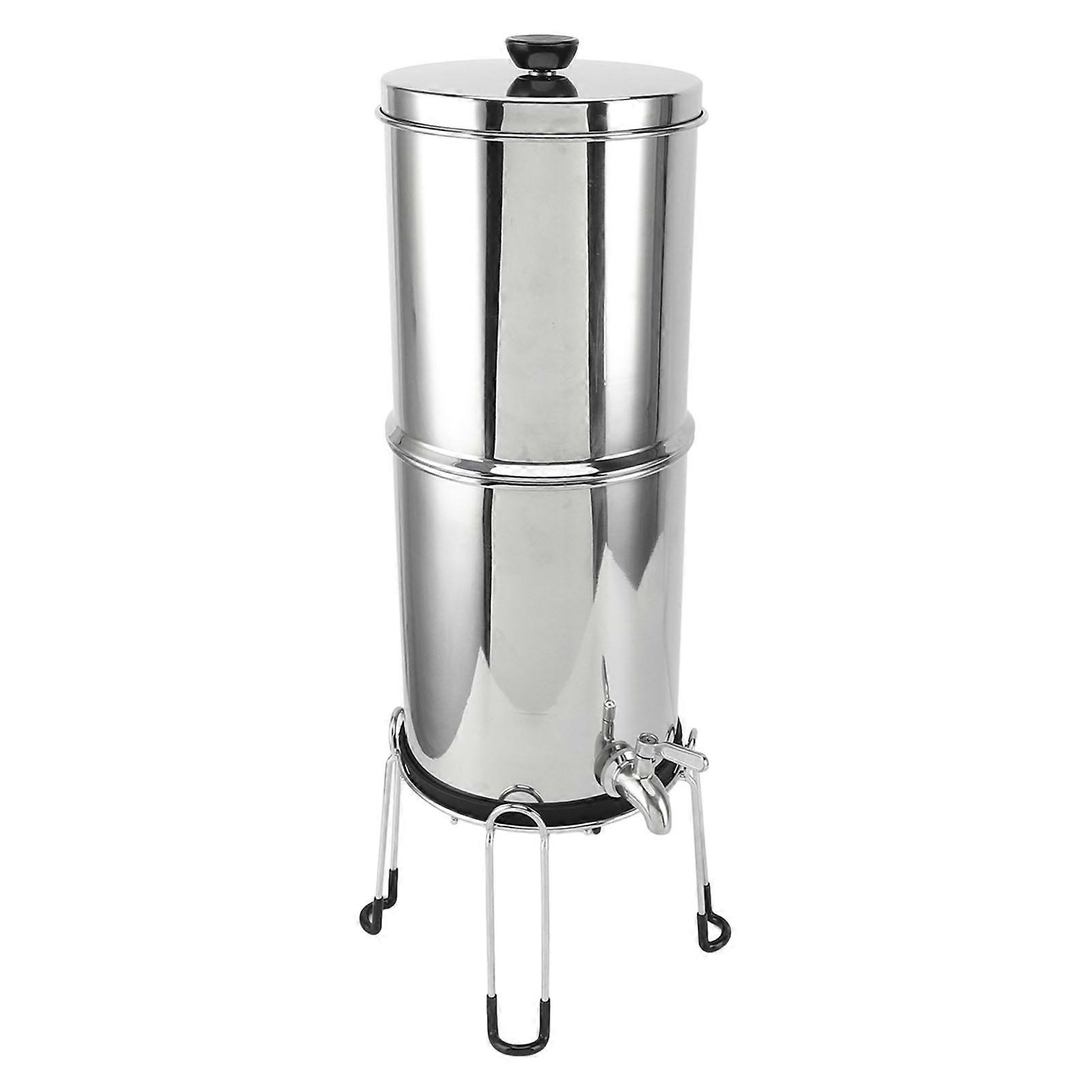 Gravity Water Filter System 2.25GAL Stainless Steel Large Capacity