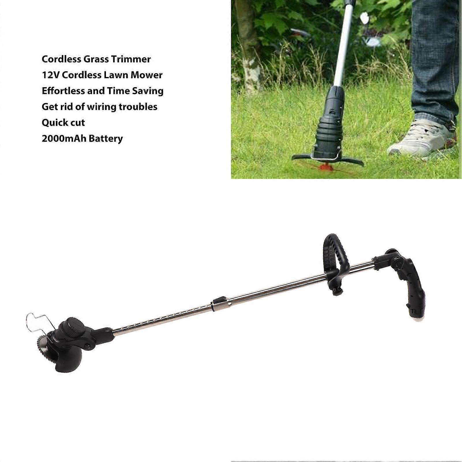 12V Cordless String Trimmer 2000mAh Battery Adjustable Height