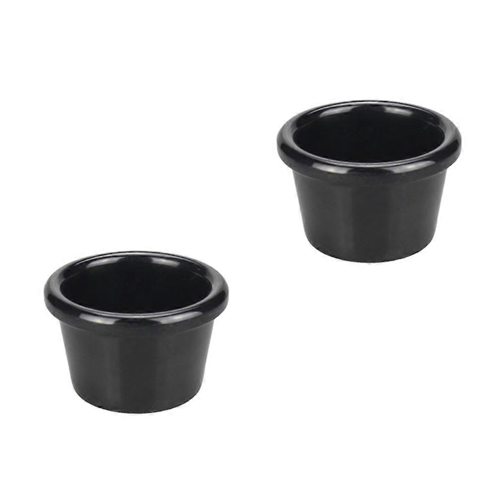 Black Sauce Cups for Kitchen Use Reusable Dipping Bowls 2 Pieces