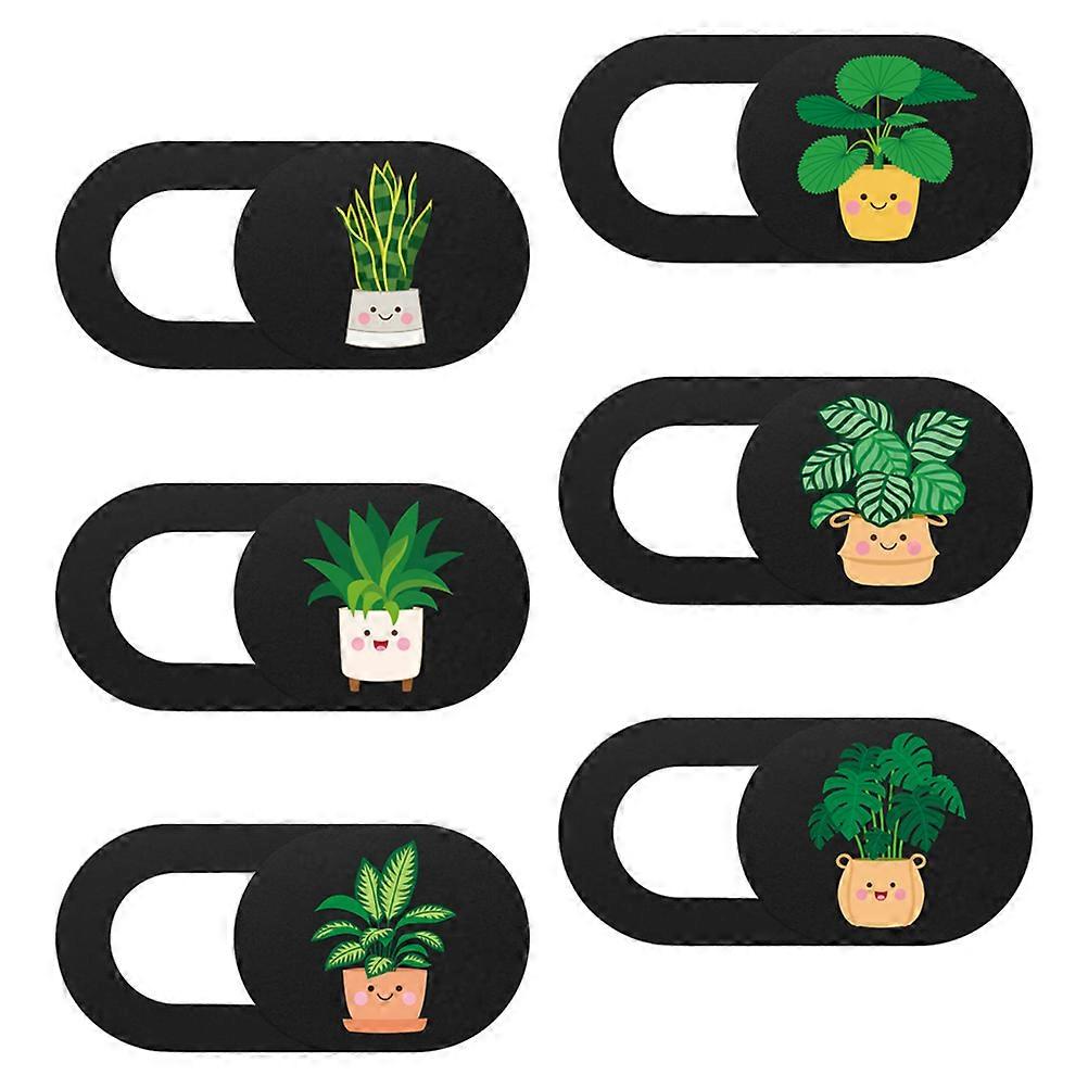 6PCS Webcam Cover Sliding Lid Anti Peeping Pattern Camera Protector