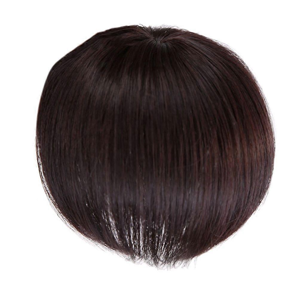Topper Wig with Bangs Increase the Amount of Hair on the Top of the Head to Cover the White Hair H