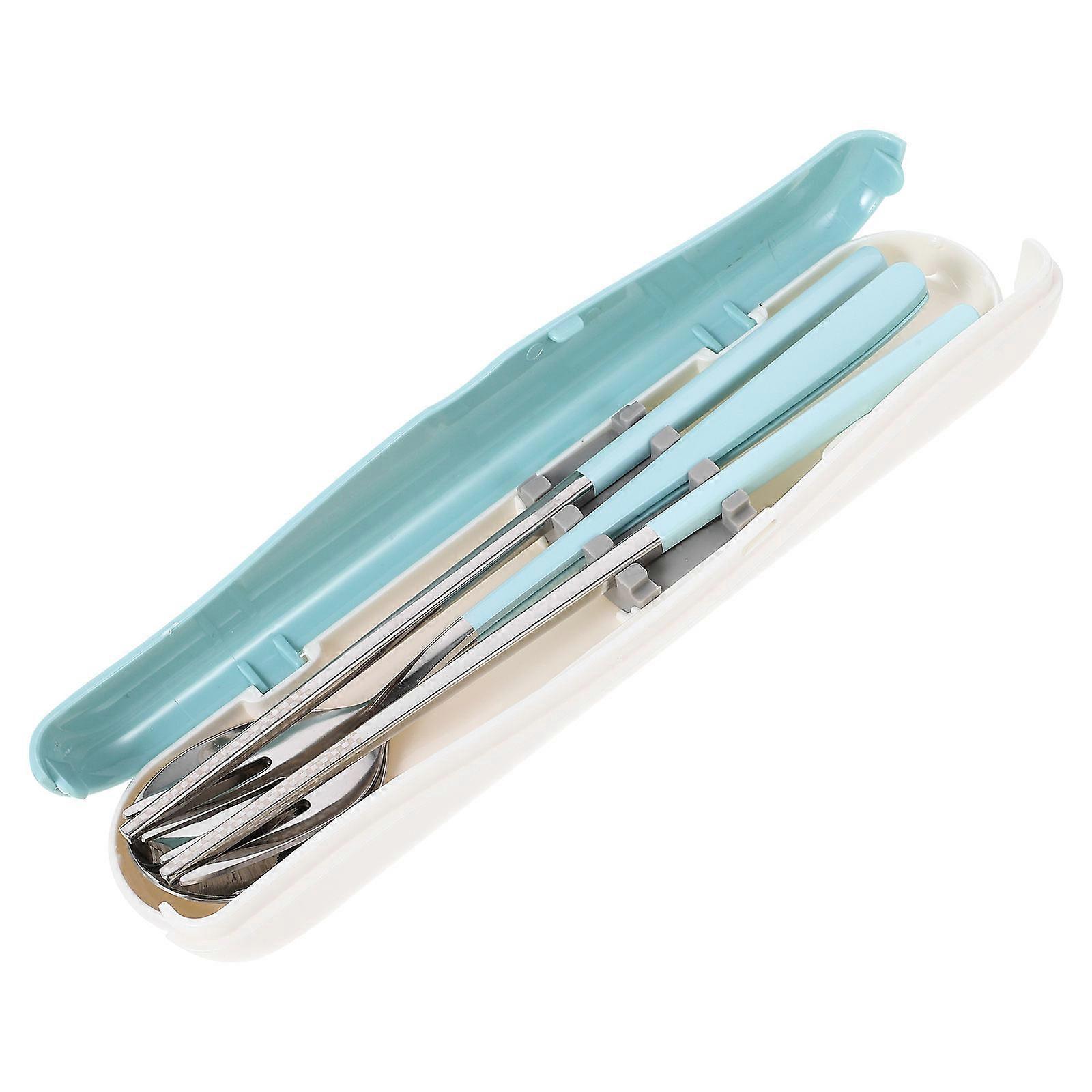 Portable 1Set Stainless Steel Tableware Set for Outdoor Use