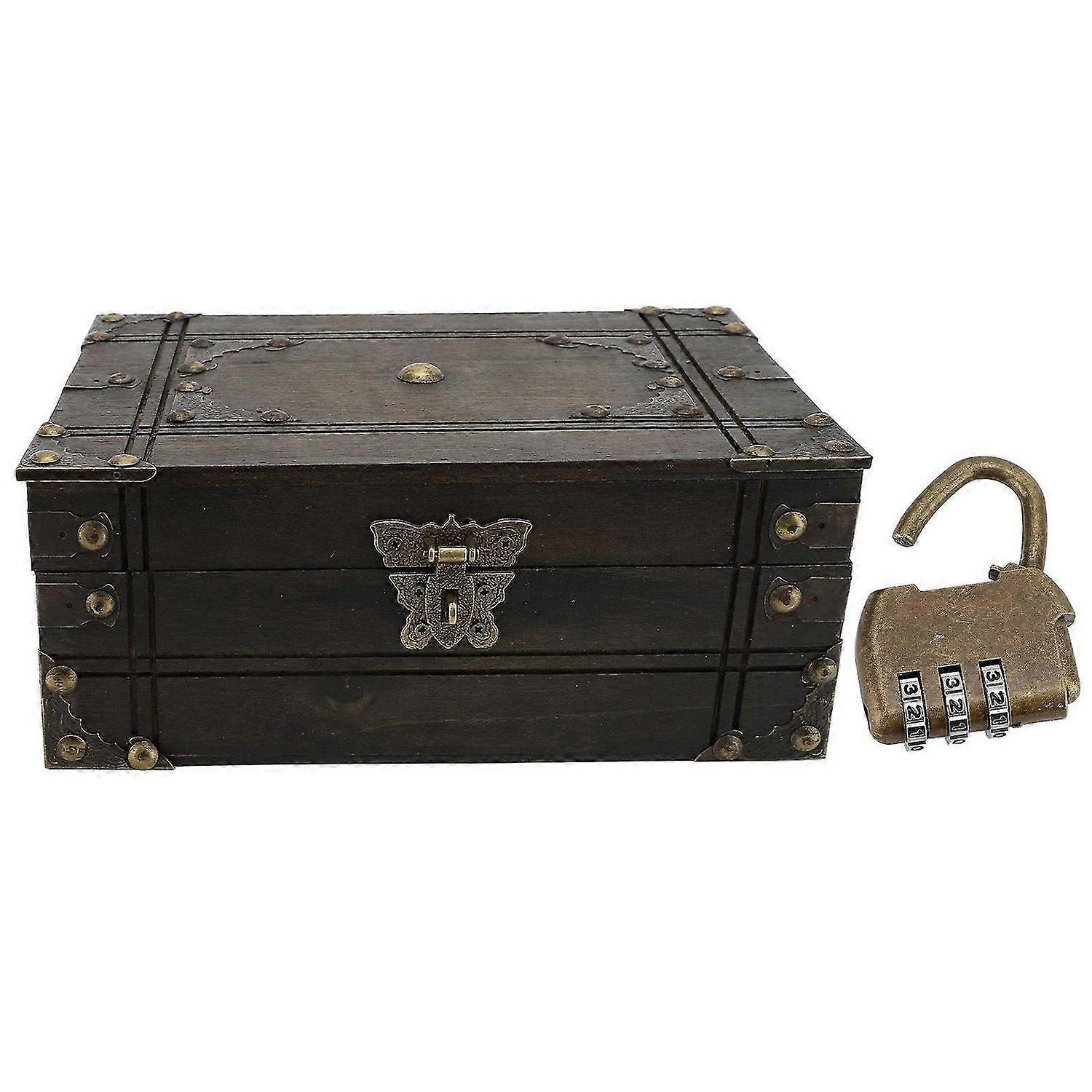 2025 Latest Model Vintage Storage Container Delicate Elegant Wooden Keepsake