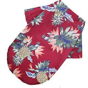 T-shirt pour chien à imprimé ananas, réglable, pour chat et chiot