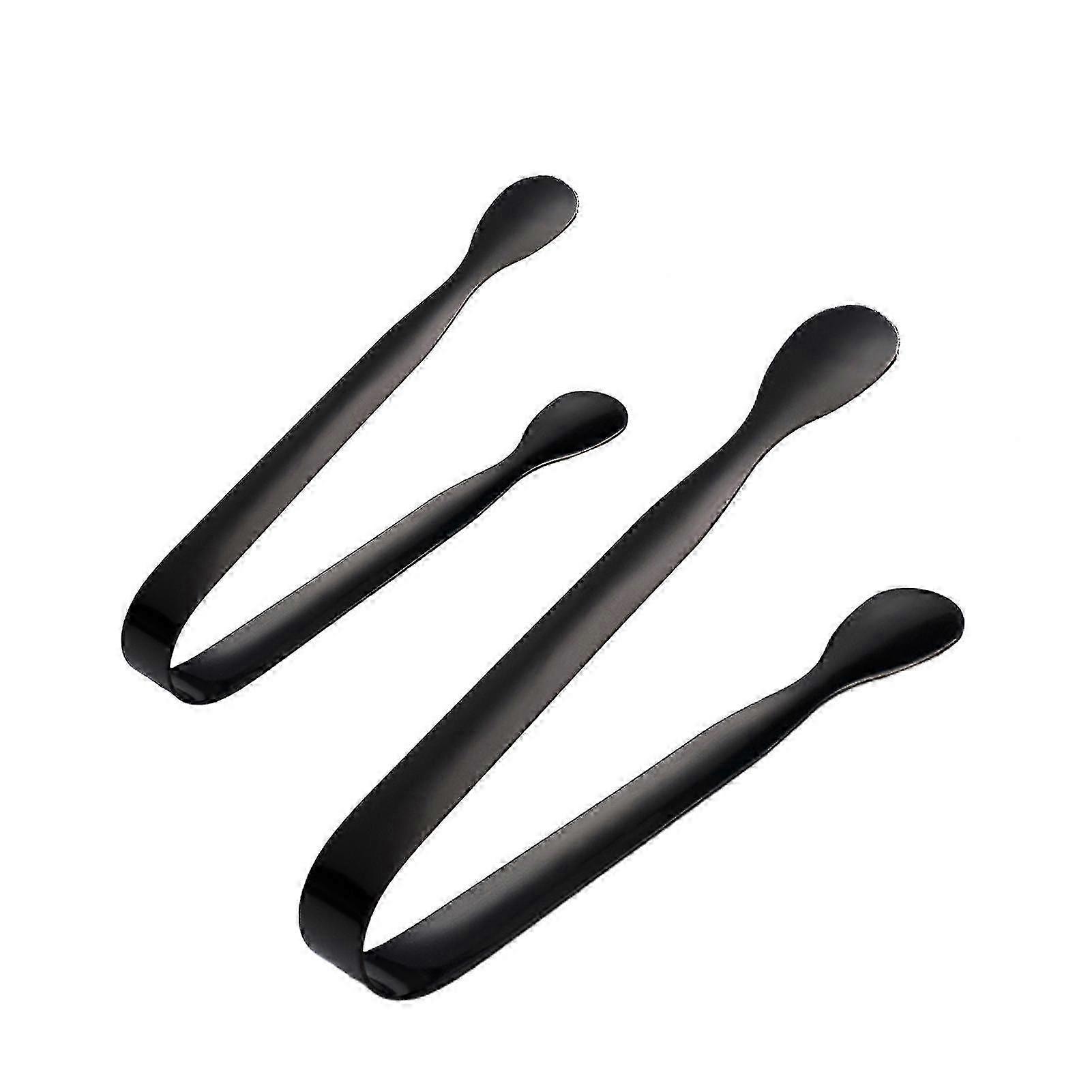 2pcs Stainless Steel Ice Cube Sugar Tongs For Tea Party Coffee Bar Food Serving