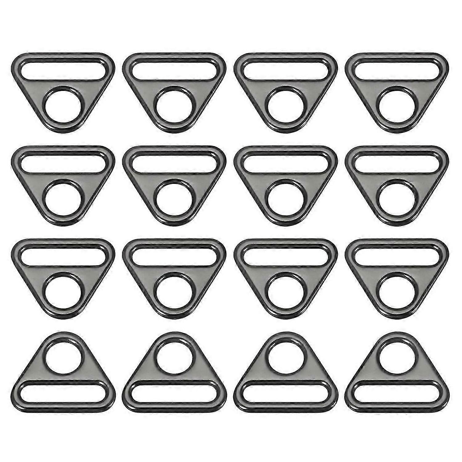 Triangle Buckle Adjuster, Triangular D Ring Adjustment with Rod Swivel Clamp for Webbing School Bag