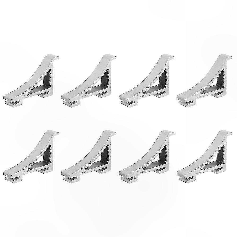 8-Pack Aluminum Refrigerator Shelf Support Hooks and Clips for Coolers