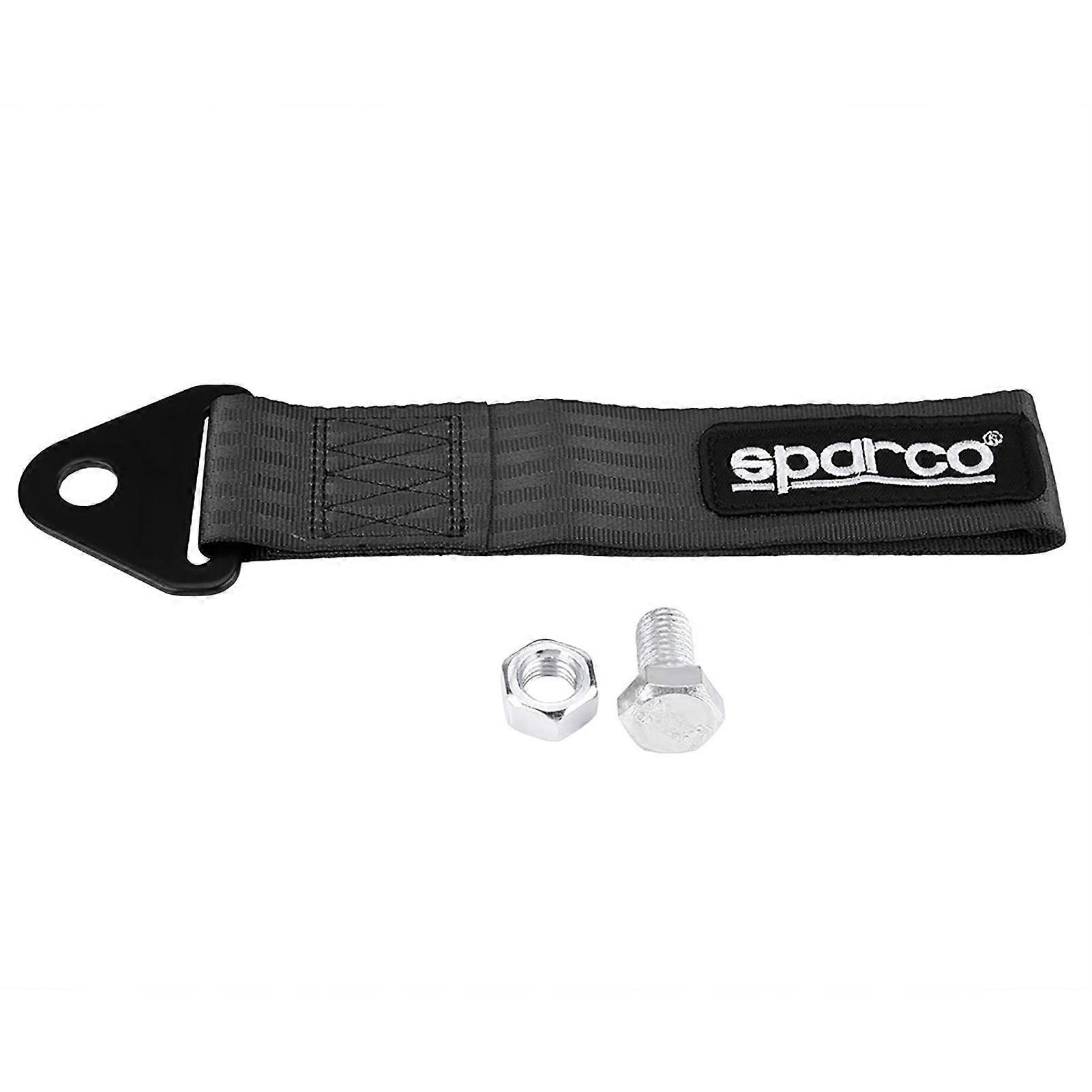 Universal High Strength Racing Car Tow Strap Tow Rope for Front Rear Bumper Towing Hook Black