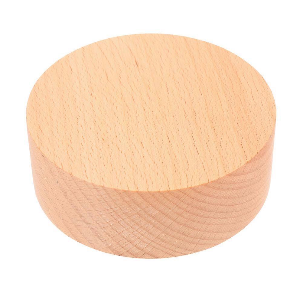 Rotatable Musical Box Base for DIY Project 2Pcs Chocolate Wood Alloy Material