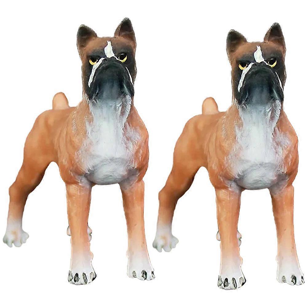 Decorative Dog Model Small Dog Craft Standing Puppy Figurines 8Pcs