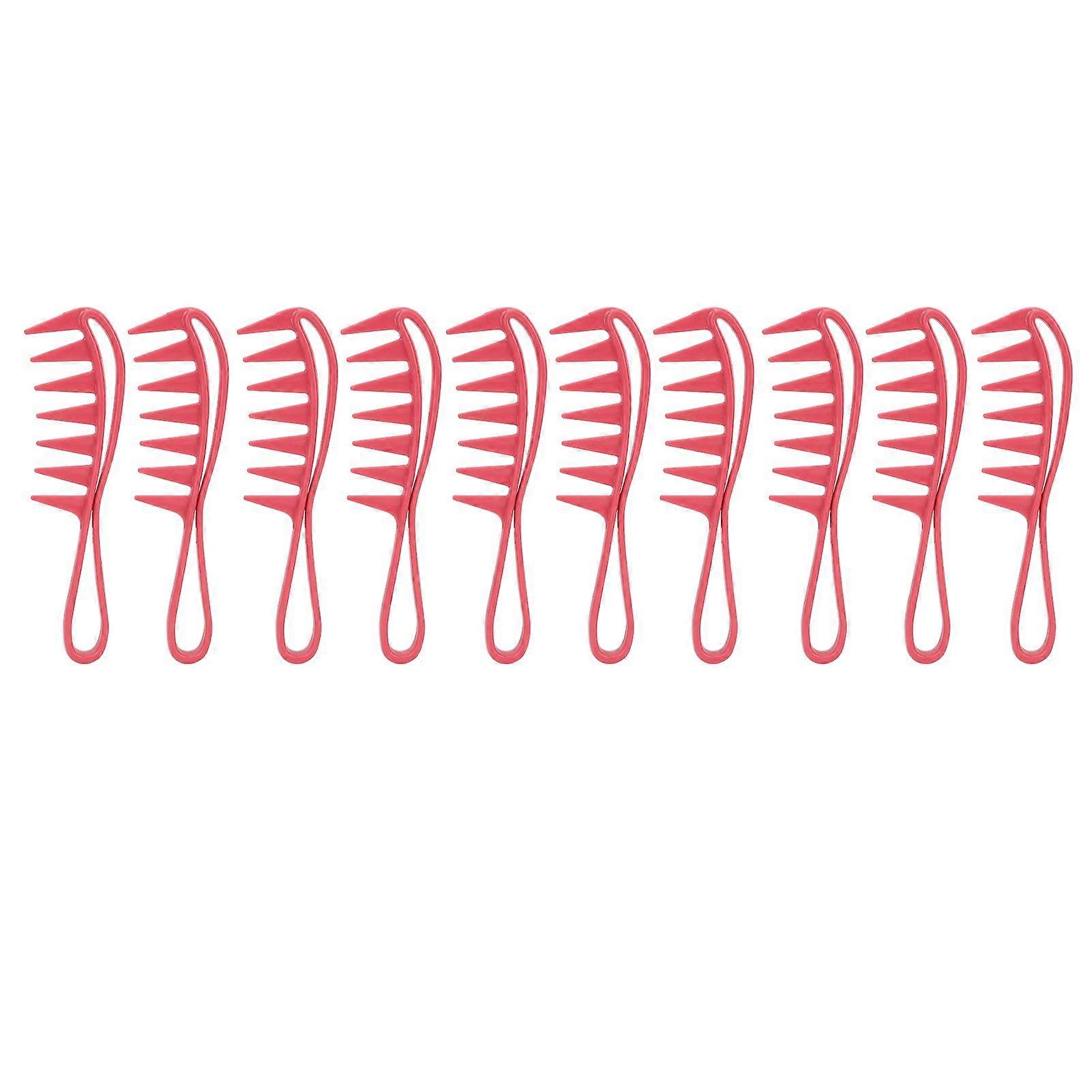 10Pcs Wide Tooth Comb Ergonomic Handle Round Edge Skin Friendly Styling Wide Comb for Men Women Hair Styling Hair Salons