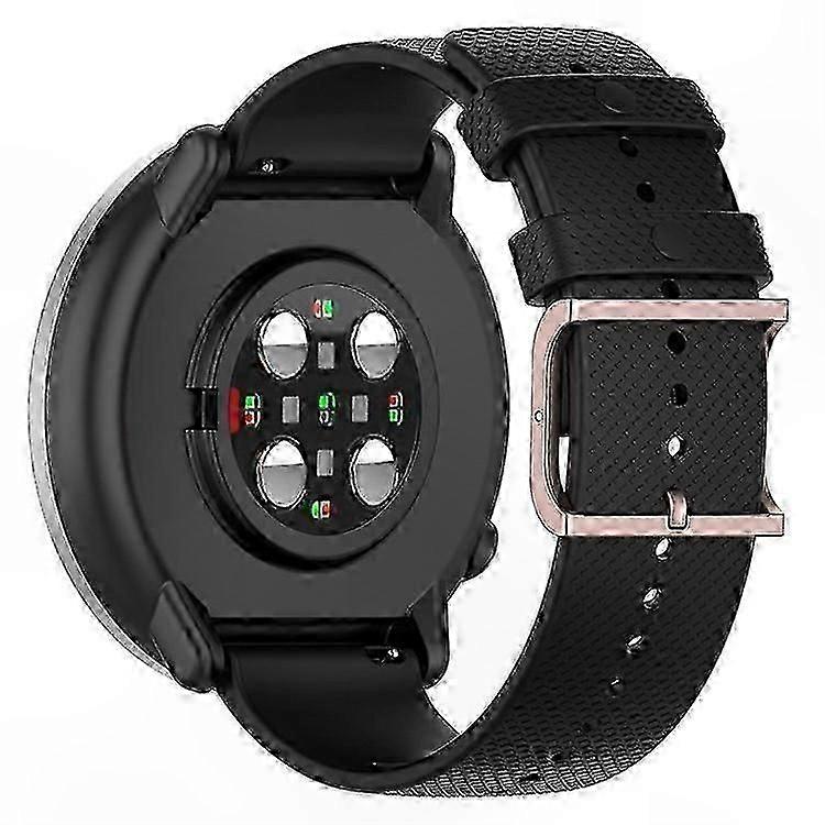 Silicone Replacement Band for Fitness Watches with Dots Pattern and Square Buckle, 20mm Wrist Strap Compatible with Multiple Models