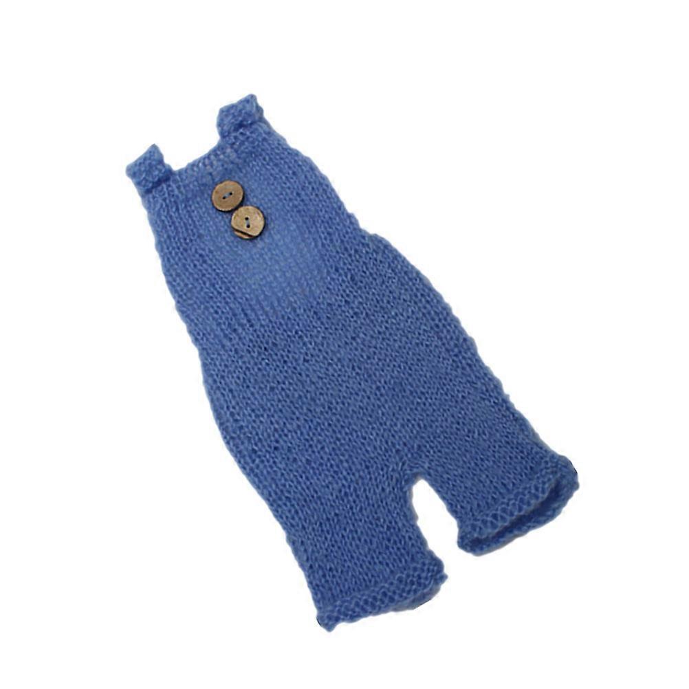 Baby Photo Props Suspender Pant for Photographing Infant Blue