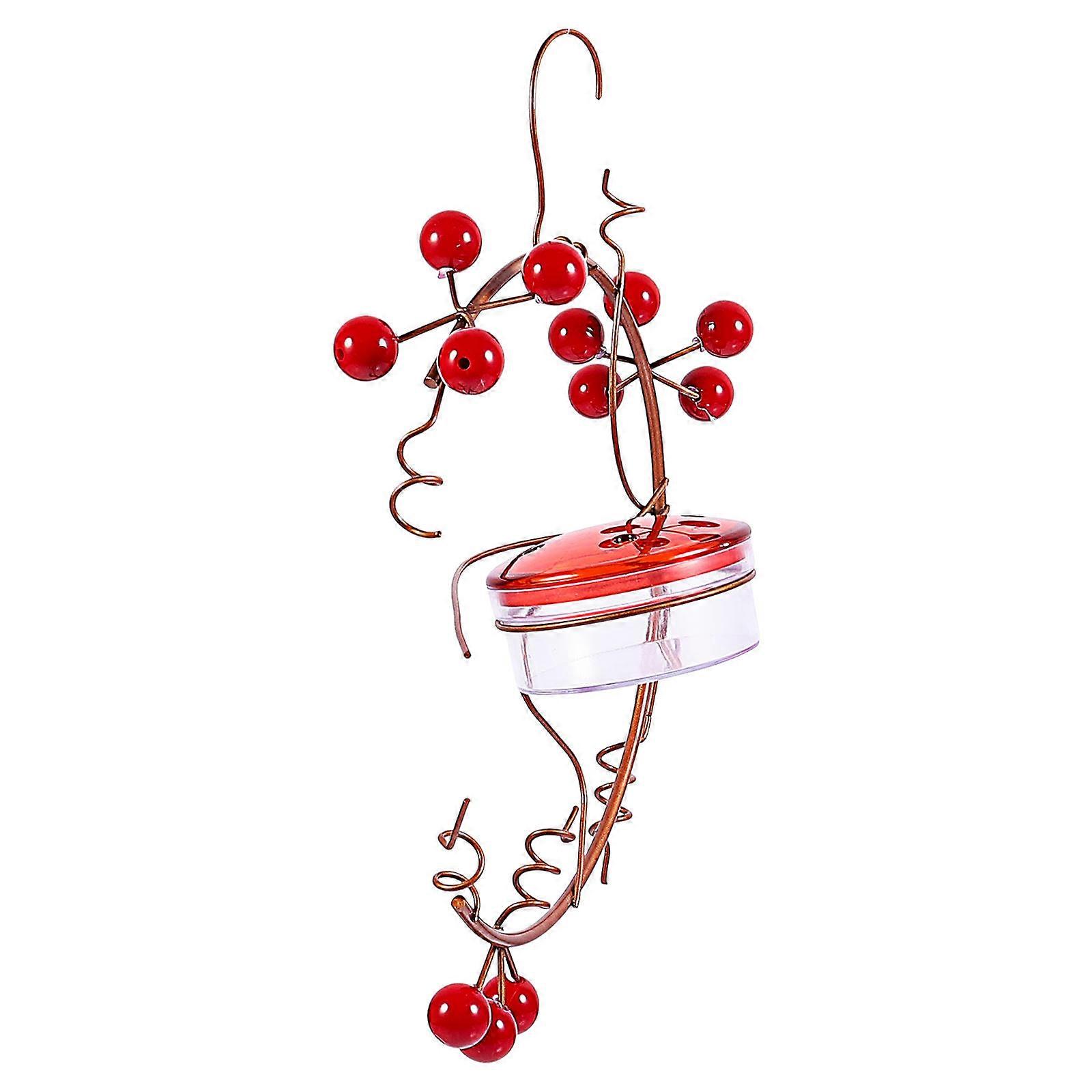 Bird Feeding Apparatus 1Set Hanging Food Container Light Brown Compact Style Designed For Birds