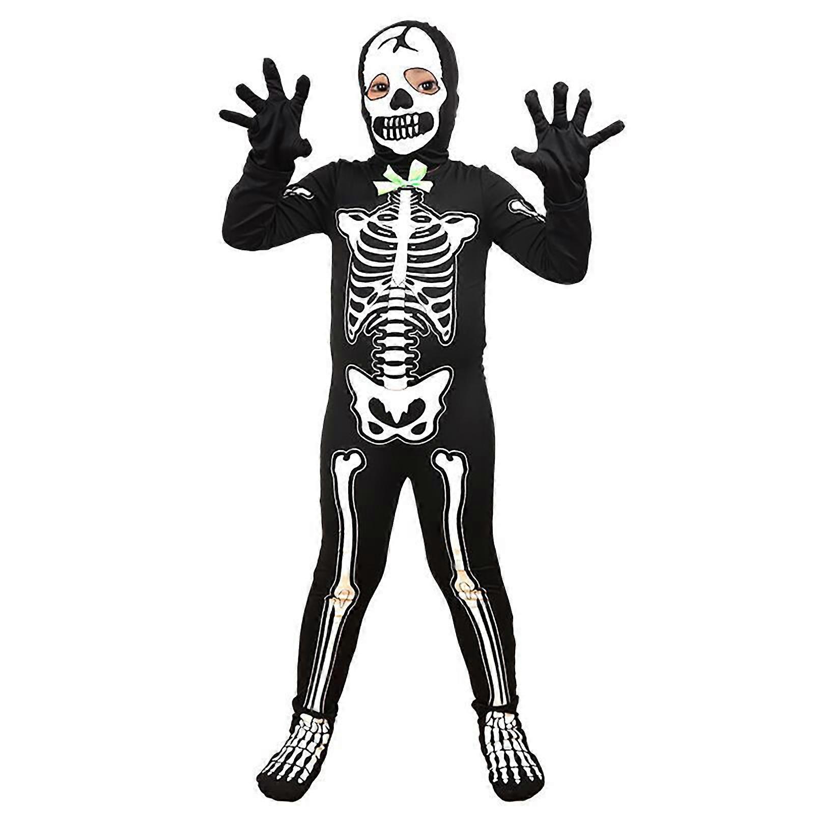 Glow-in-Dark Grim Reapers Costume for Halloween Night Grim Reapers Skeleton Design for Themed Party