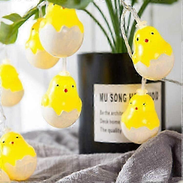 1.5m Easter Egg Shape LED Hanging Lights - 10 Decorative Ornaments for Happy Easter