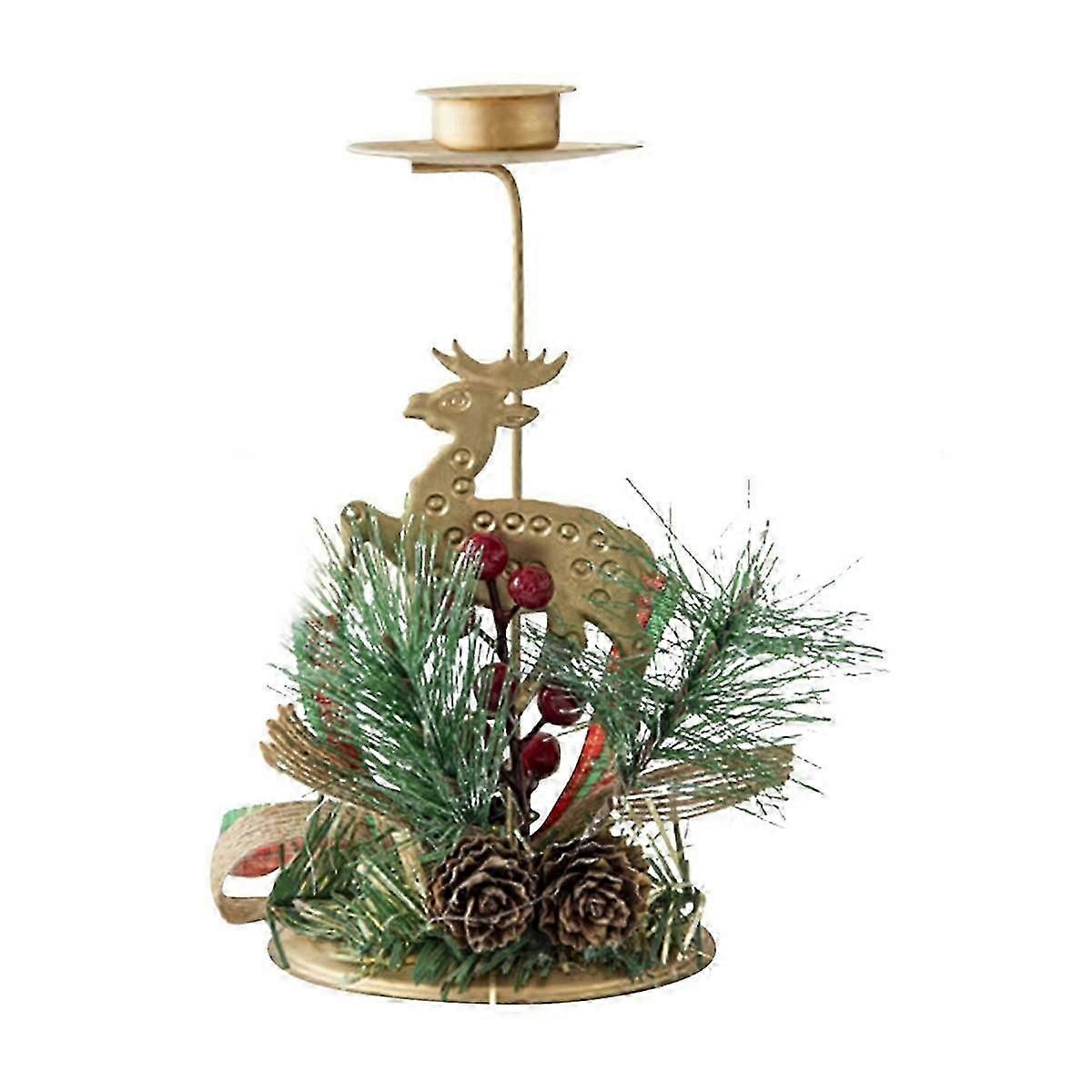 Christmas Golden Iron Candle Holder Window Table Decoration Christmas Holiday Decoration Product Ch