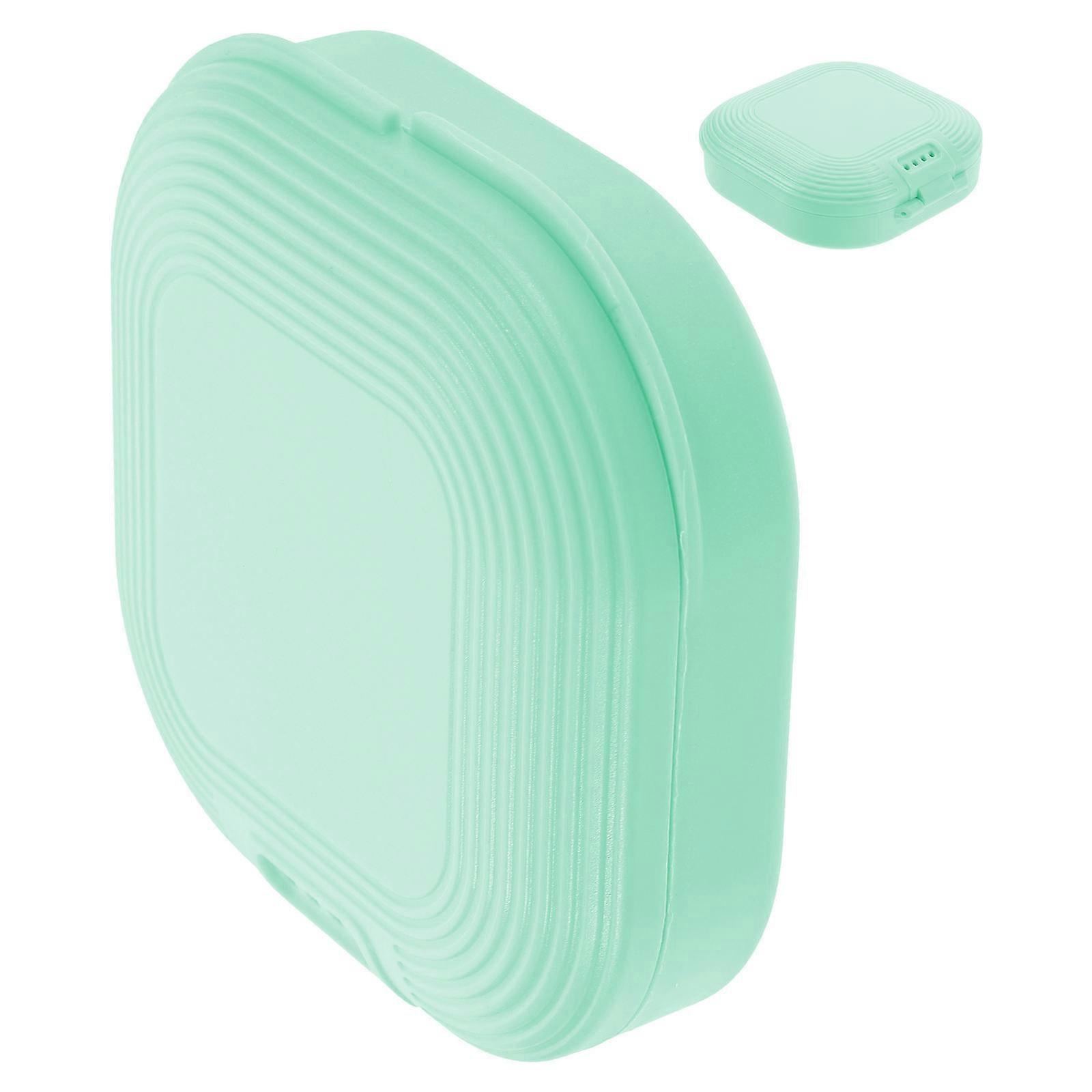 Retainer Case Multi-Function Travel Denture Holder Set of 4 Green Portable Boxes