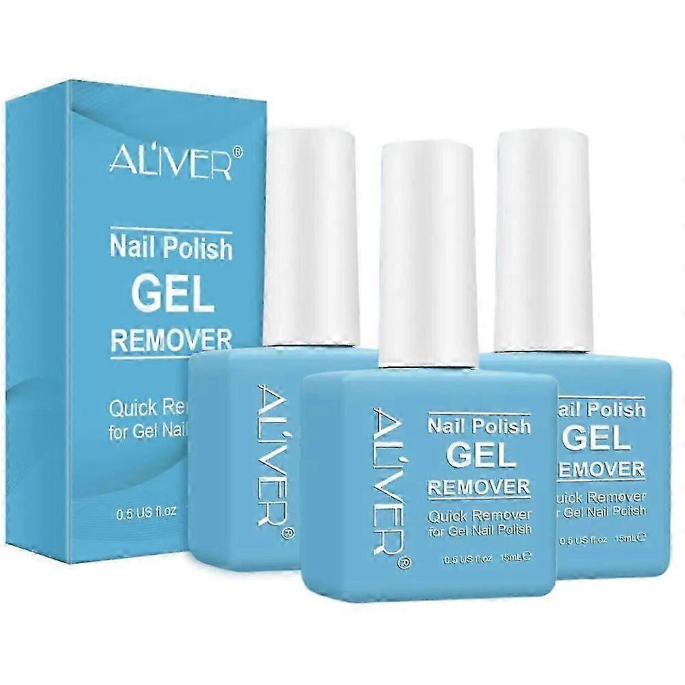 1-3pcs New Aliver Soak-off 젤 아크릴 매니큐어 매직 퀵 버스트 매니큐어 리무버 15ml