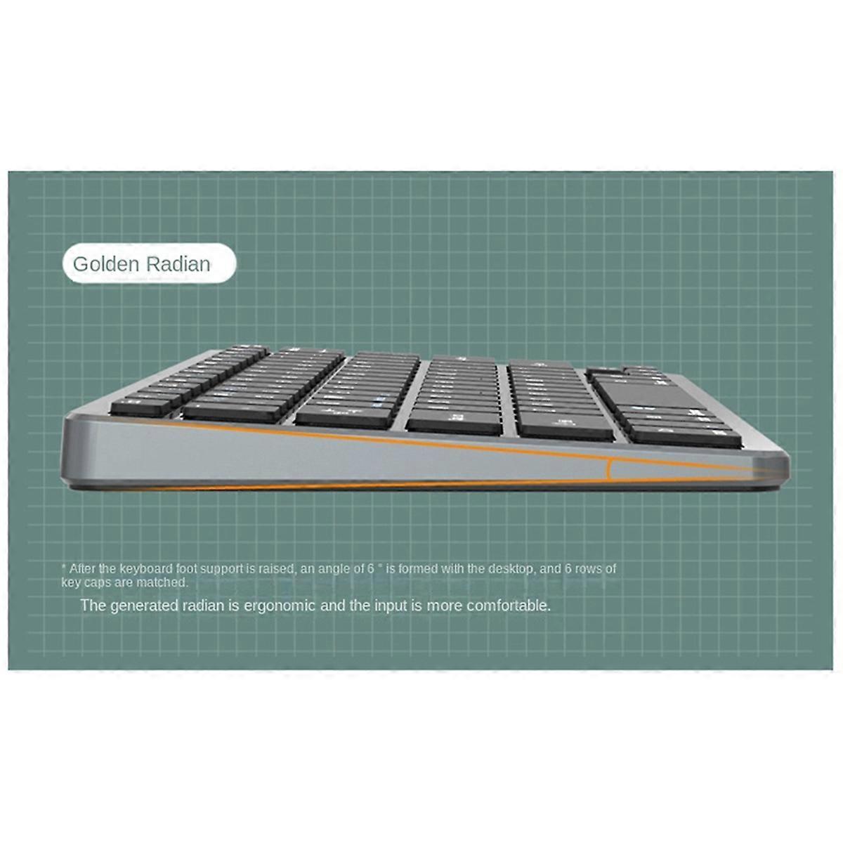 Kit clavier et souris sans fil pour iOS/Android/Argent