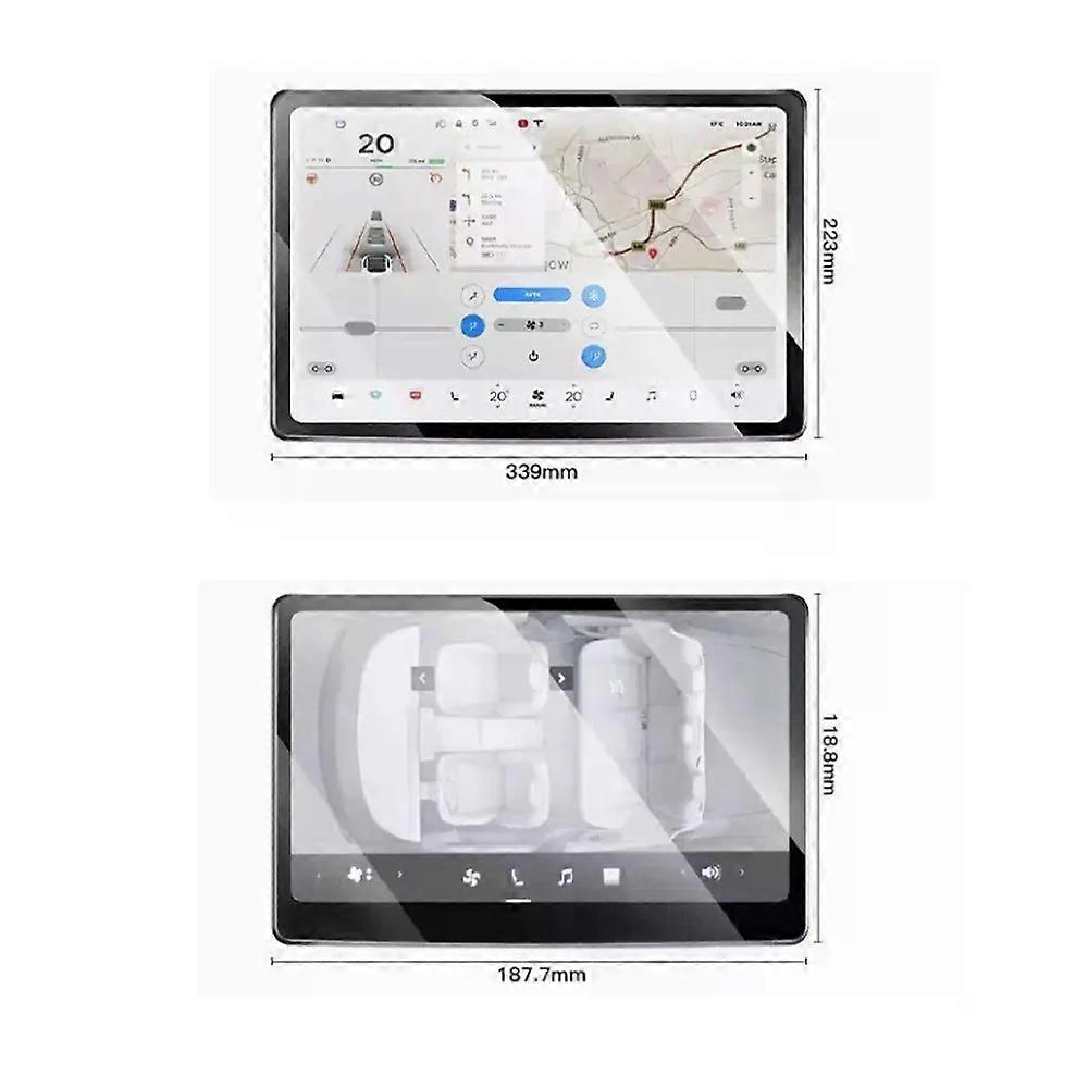 Glass Screen Protector for Tesla Model Y Juniper 2025+,Center Console Dashboard Protector Touchscreen Accessories2pcs Full Set