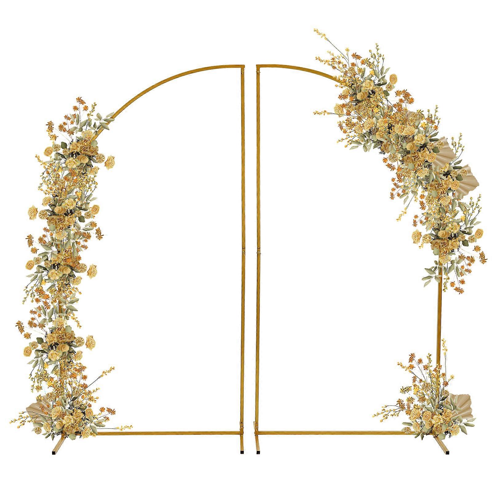2 Pcs Wedding Arch Backdrop Stand Arched Frame for Wedding Party Decoration 1.8M Height