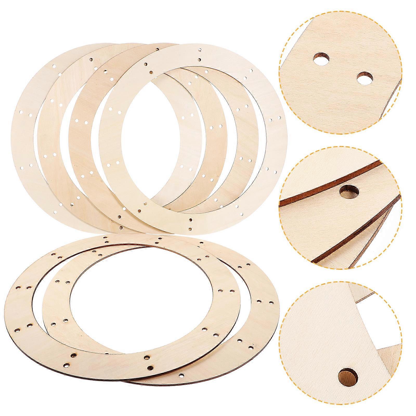 Craft Wood Rings for Crafts Round Wreath Frames for DIY 18Pcs